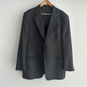 Armani Collezioni Blazer Mens 44 R 100% Wool Two Button Suit Jacket Gray